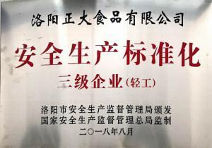 安全生產標準化三級企業(yè)